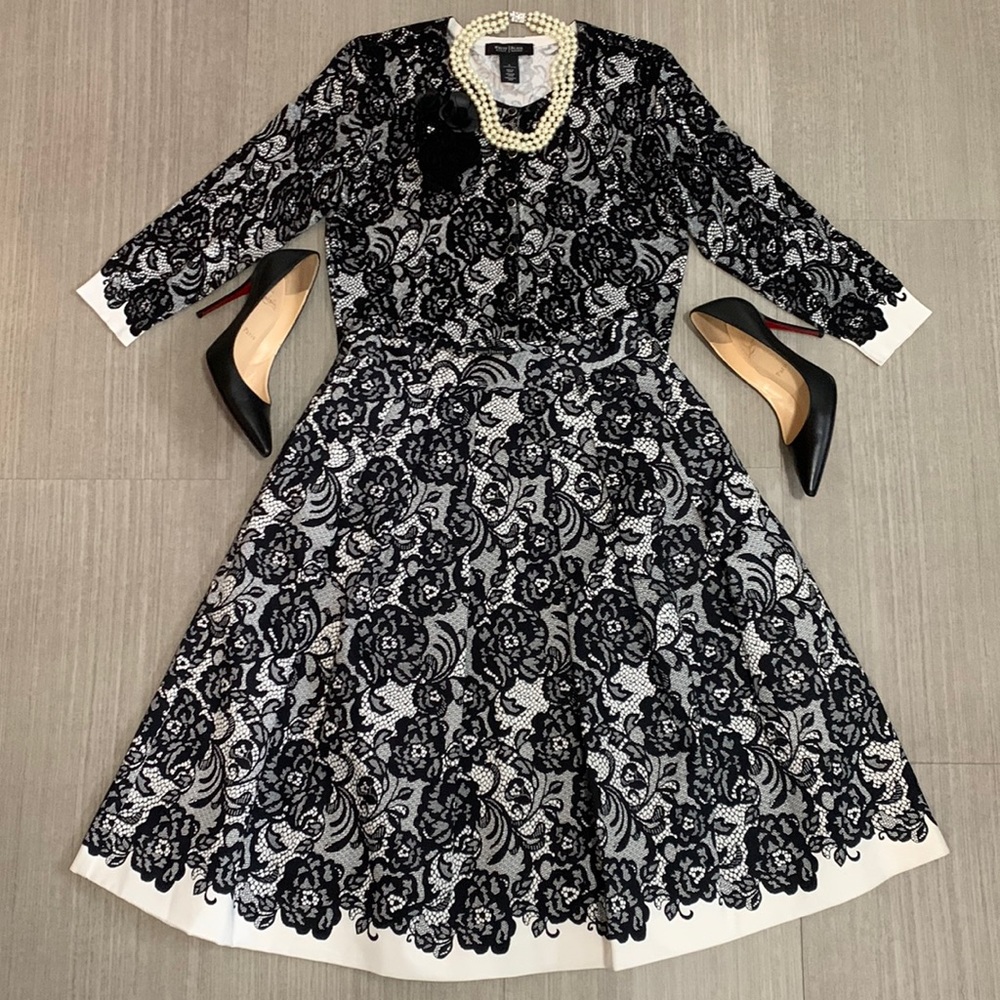 WHITE HOUSE  BLACK MARET cardigan skirt